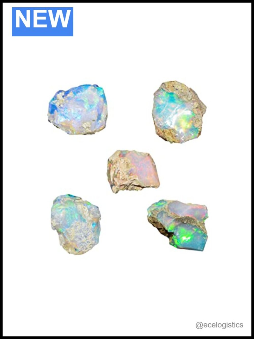 Ethiopian Opal Raw Rough Gemstones 5pcs Natural Crystal for Jewelry Craft
